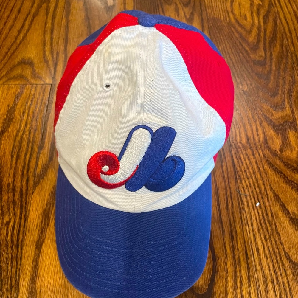 Montreal Expos '47 Logo Cooperstown Collection Clean Up Adjustable Hat - White